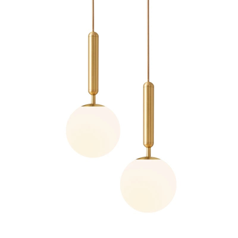 Pendant Lamp Gold With Globe Frost D8in E12x1 120v/60Hz