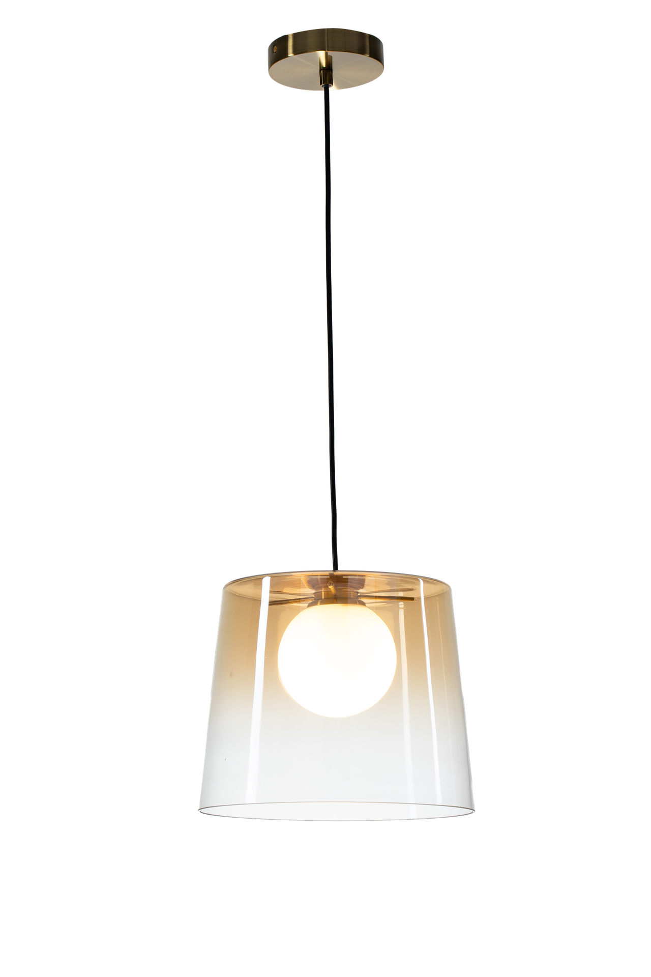 Pendant Lamp Crystal Amber E27x1 120v/60Hz