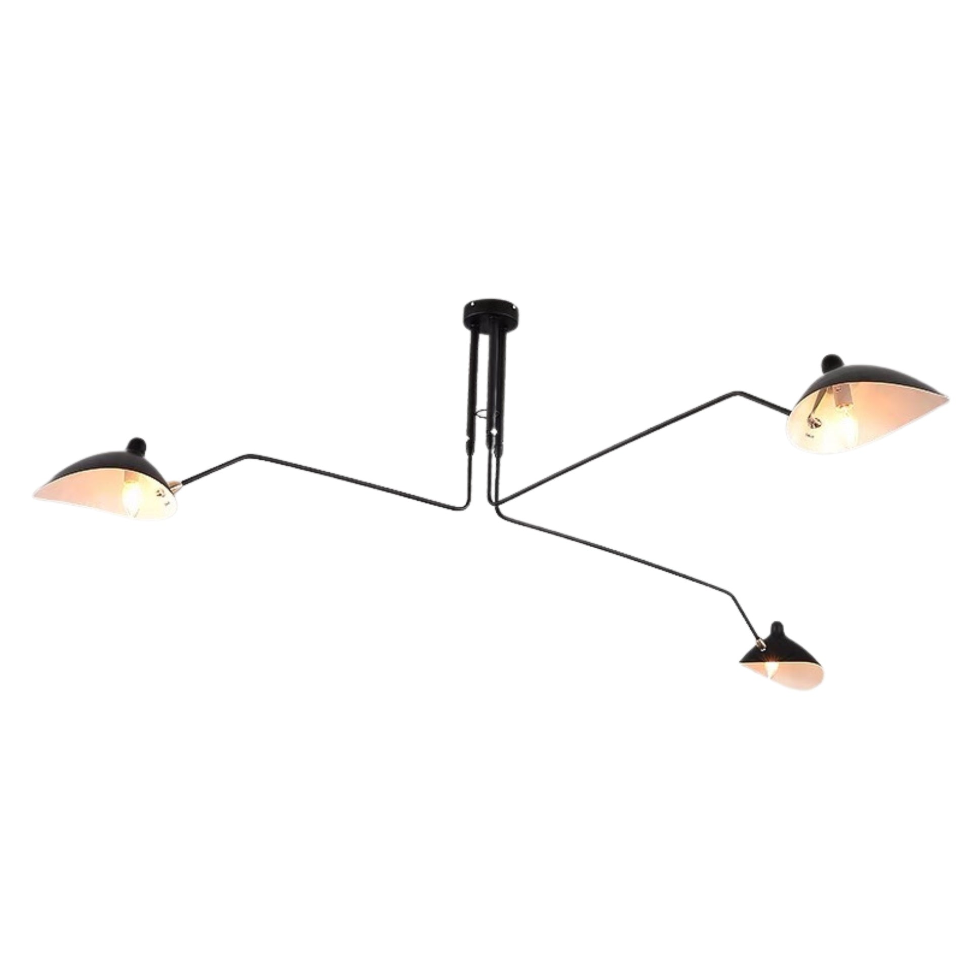 Pendant Lamp 3 Arms Black E27x3 120v/60Hz