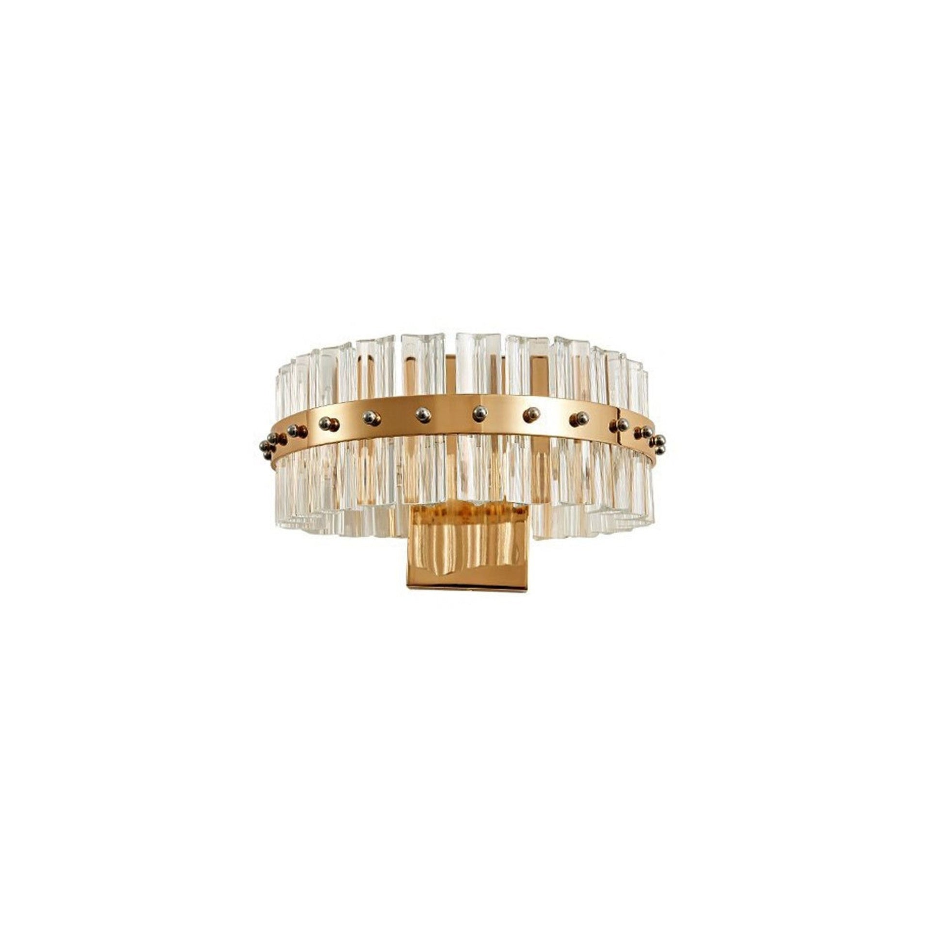 Gold Crystal Wall Light L10in LED 3000K 8W 120v/60Hz