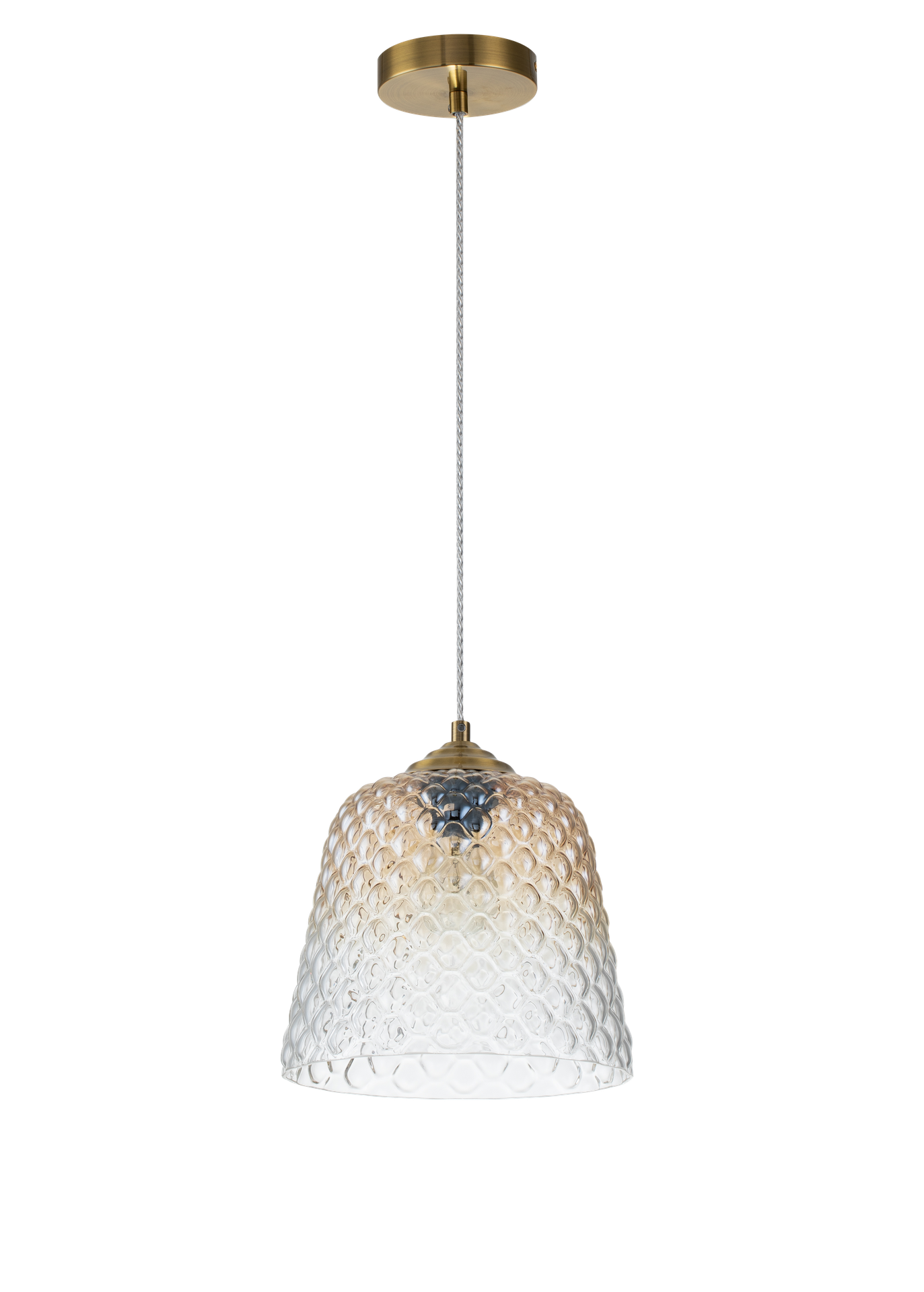 Pendant Lamp Crystal Amber E27x1 120v/60Hz