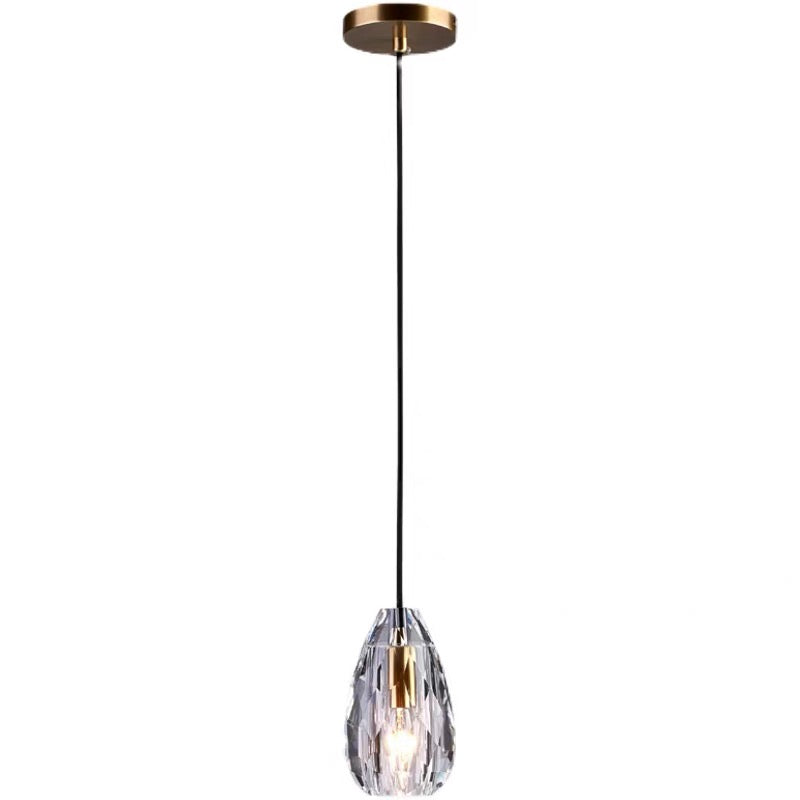 Gold Pendant Round Base with Beveled Glass E12x1 120v/60hz