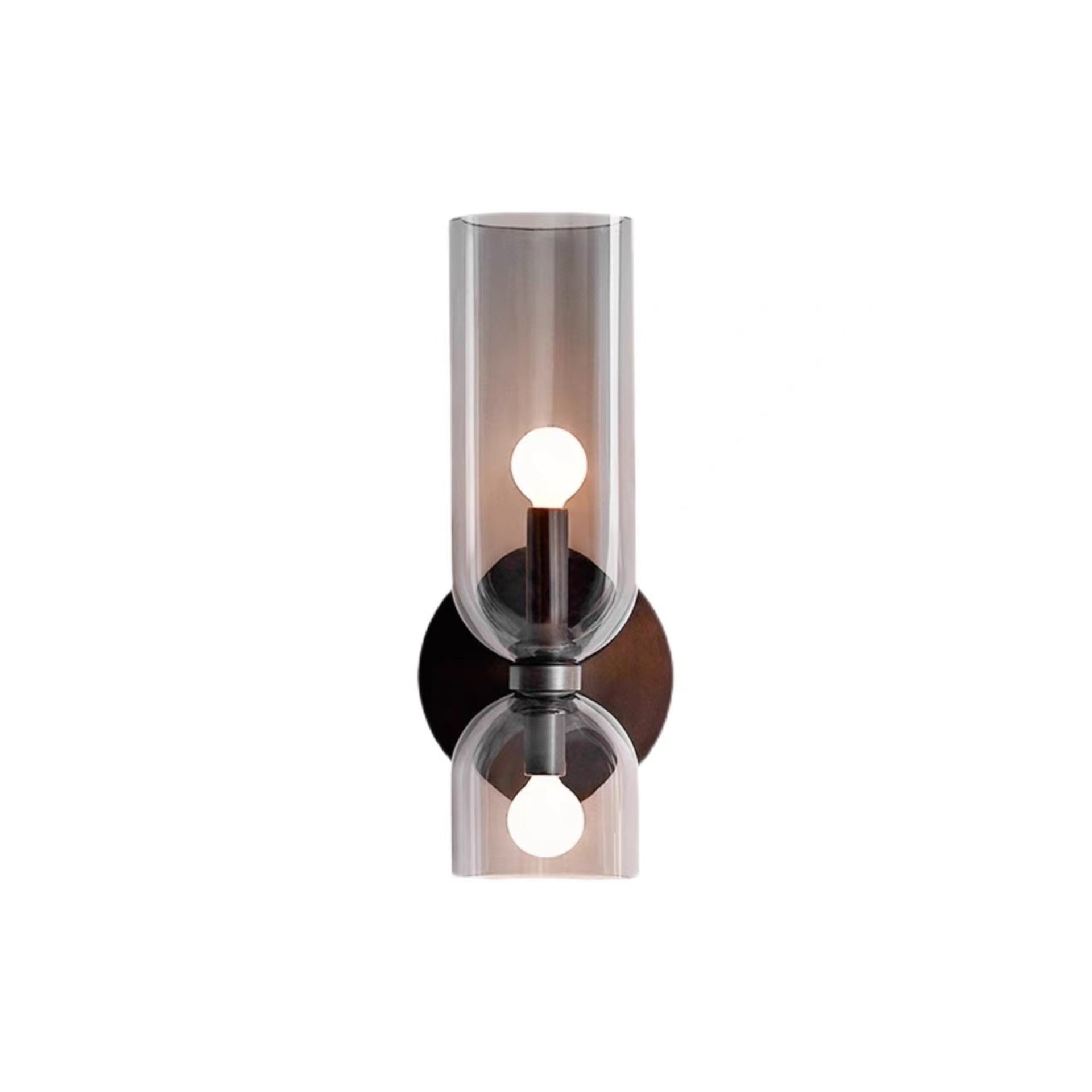 Black Scone with Fume Glass H13.77in 2xE12 120v/60hz