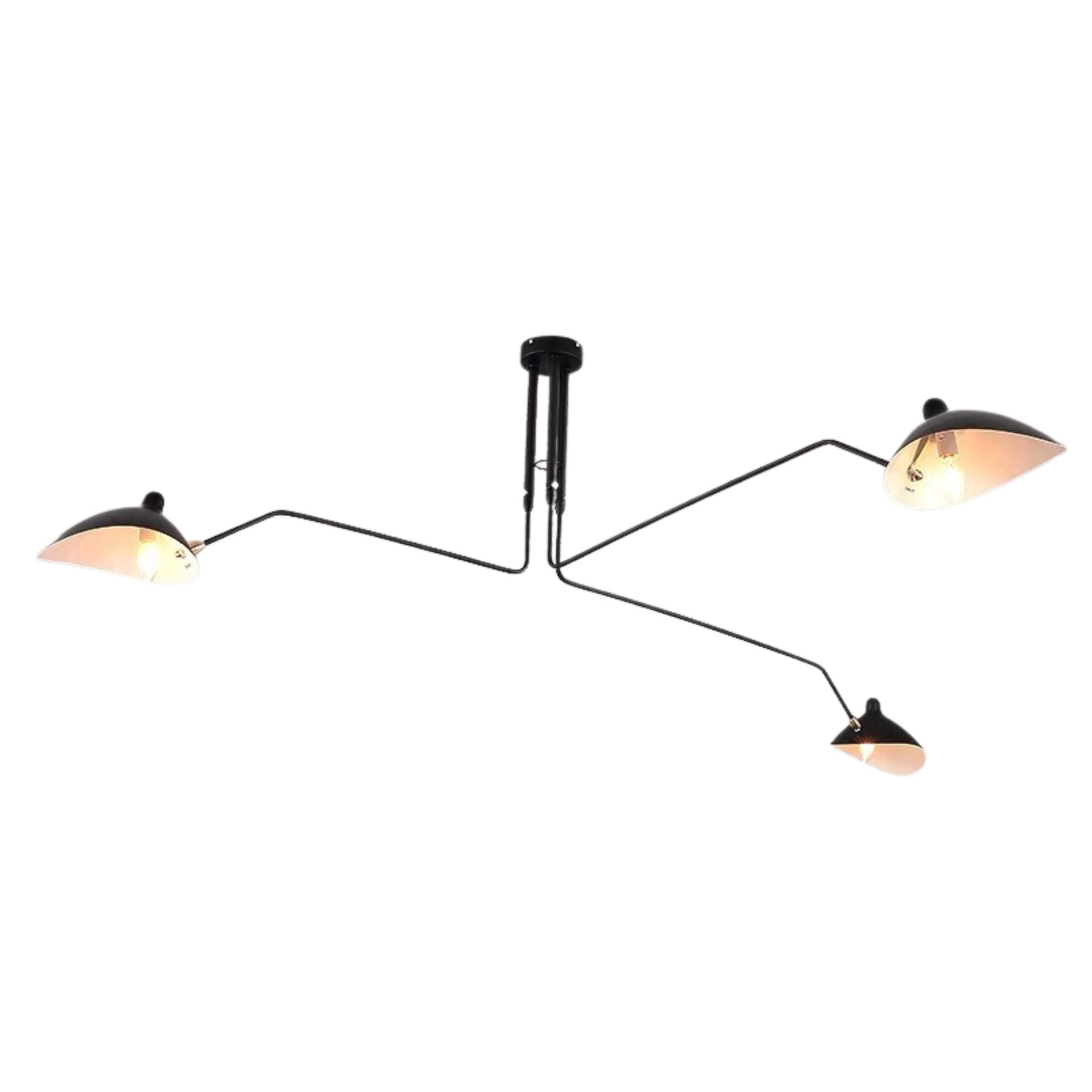 Pendant Lamp 3 Arms Black E27x3 120v/60Hz