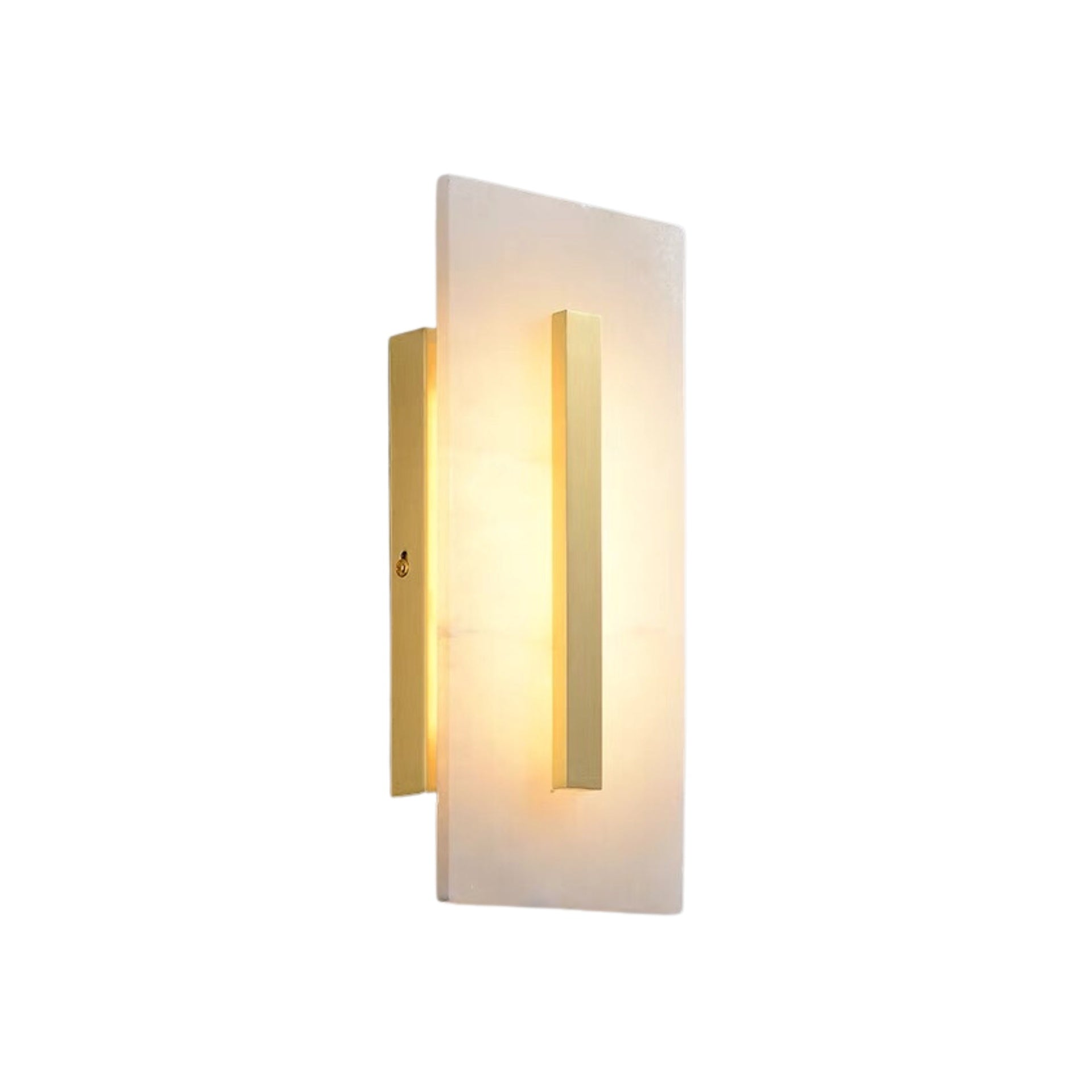 Gold Wall Light with Rectangular Frost Glass LED 3000K 120v/60hz