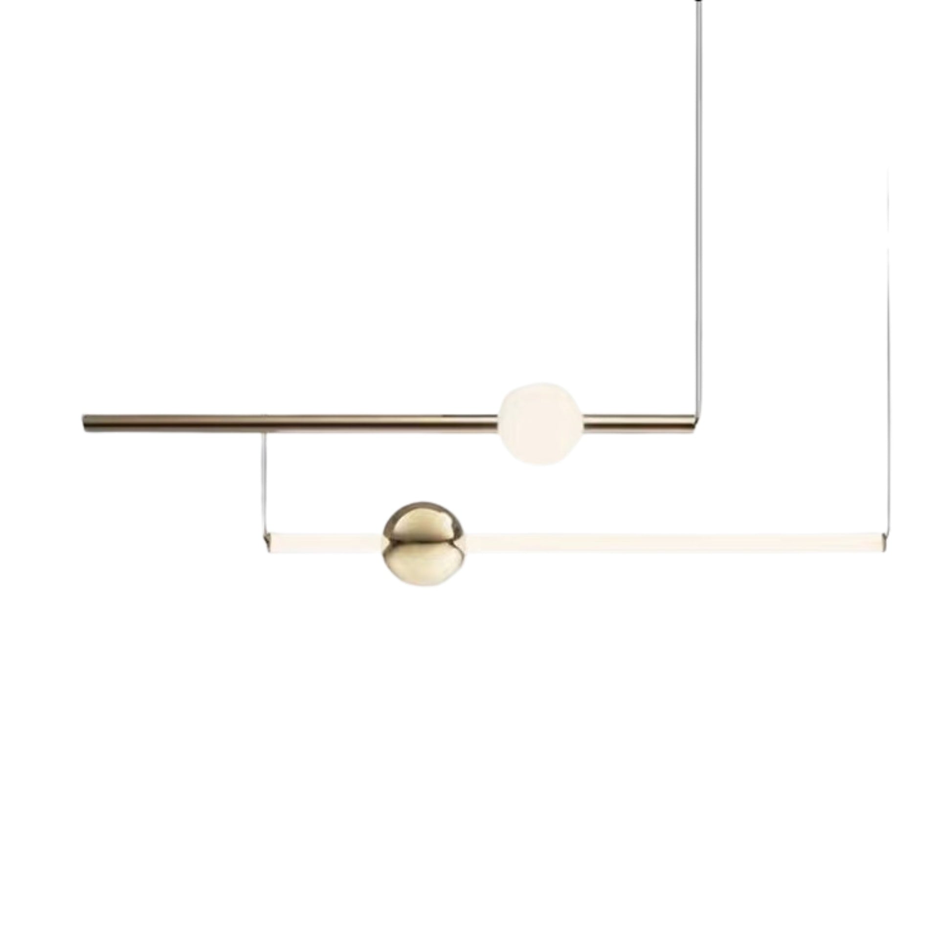 Pendant Lamp Horizontal Gold With Globe Frost LED 12W 120v/60Hz
