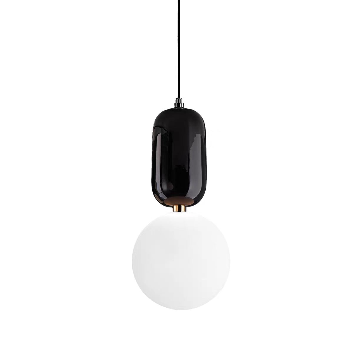 Pendant With Black Base And White Globe 1xG9 120v/60hz