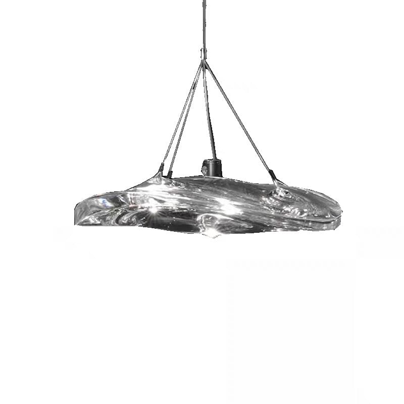 Pendant Lamp Organic Glass Clear D12in G4x1 120v/60hz