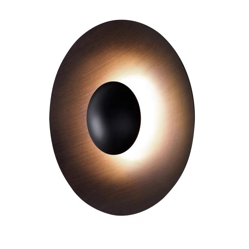 Wall Lamp Round Brown Center black D24in LED 3000K 120v/60Hz