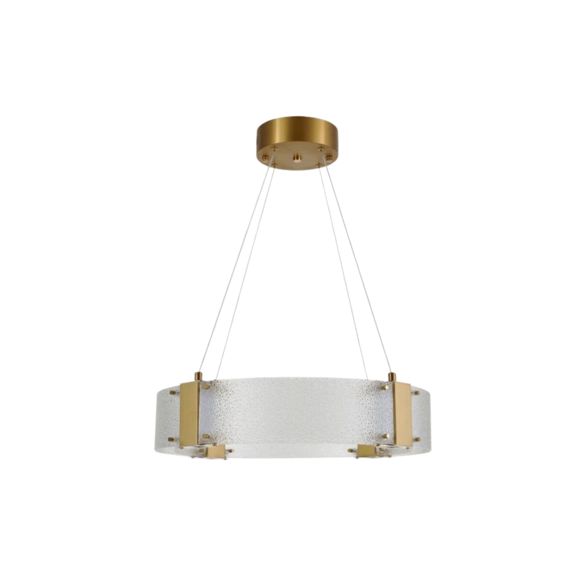 Pendant Lamp Gold and Crystal Frosted G9x6 120v/60Hz