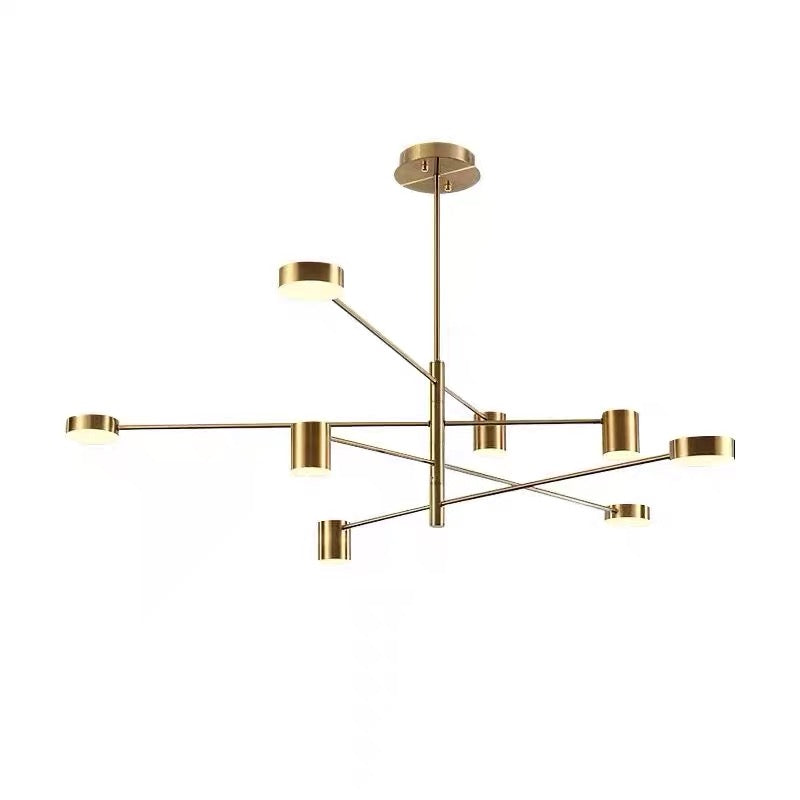 Pendant Lamp Gold with 6 arms LED 3000k 28W 120v/60Hz