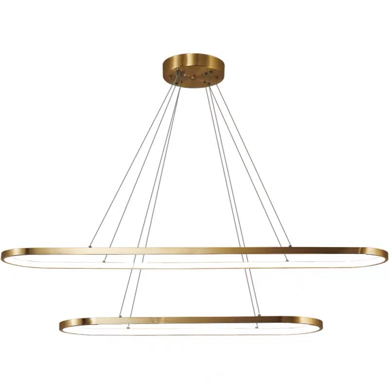 Pendant Lamp Oval Gold LED 3000K 120v/60Hz