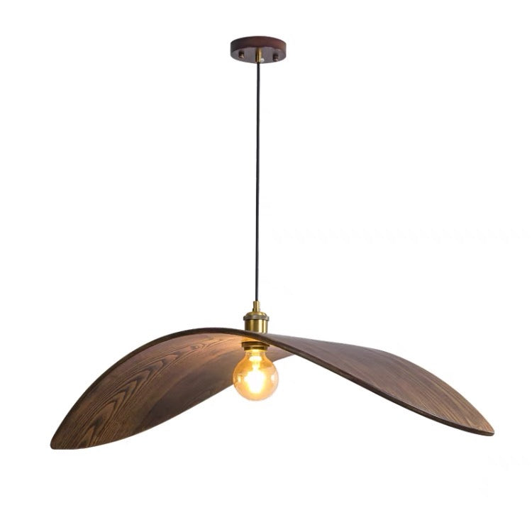 Pendant Lamp Dark Wood D33.46 inches H11.8 inches Small E26x1 120v/60Hz