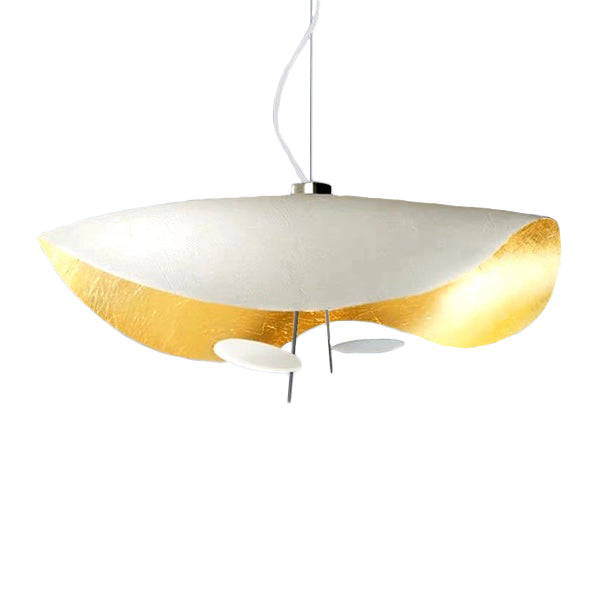 Pendant Lamp White and Gold D24in 120v/60Hz