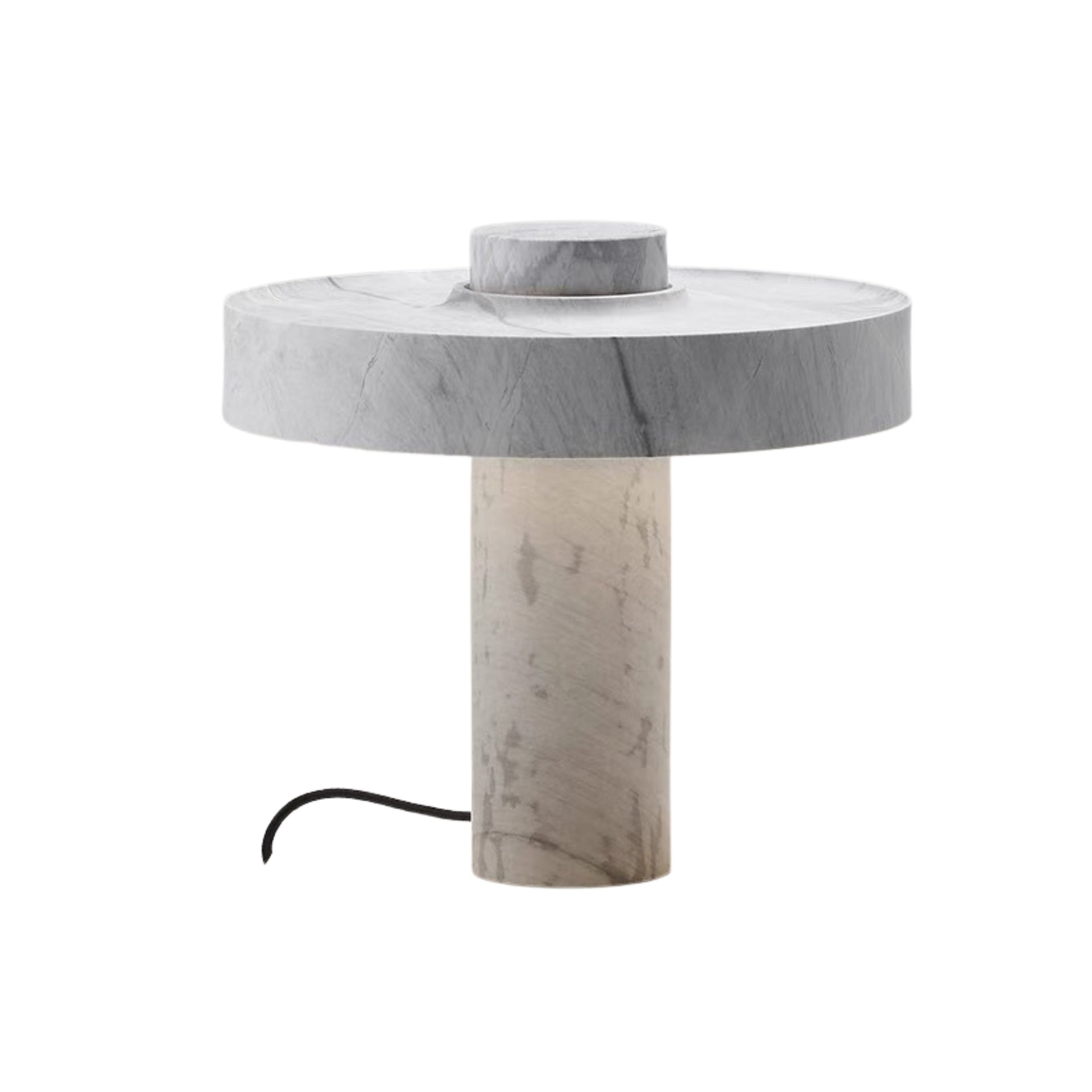 Table Lamp White Stone H16in G9x1 120v/60Hz