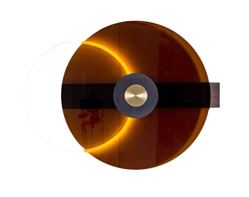 Wall Lamp Amber Acrilic with Black Center LED 3000K 20W 120v/60Hz