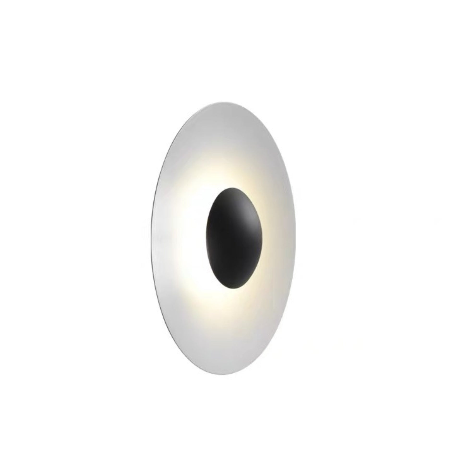 Wall Lamp Round White Center black D16in LED 3000K 120v/60Hz