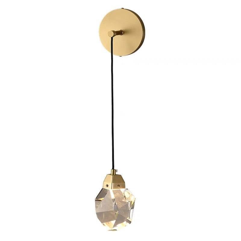 Gold Wall Lamp with Crystal Drop Type 1xG9 120v/60hz