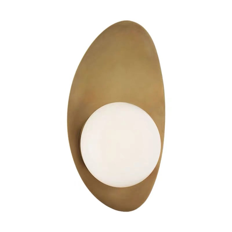 Gold Wall Light with Frosted Globe 1xG9 H13.77in 120v/60hz