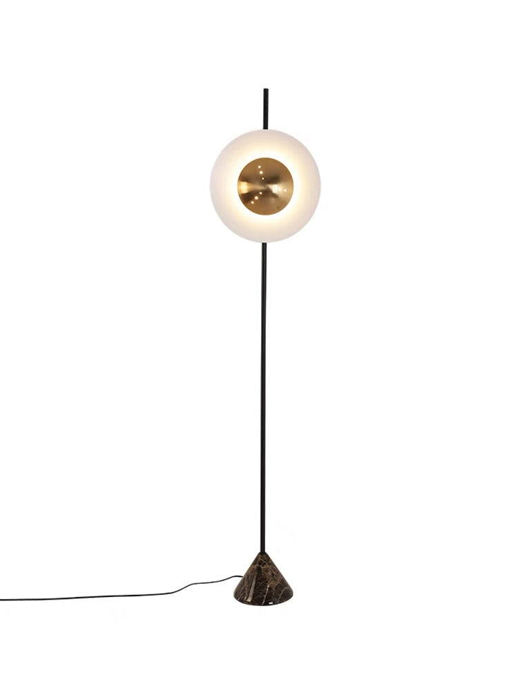Floor Lamp Black with Gold Accents H69in LED 5W 3000K 120v/60Hz