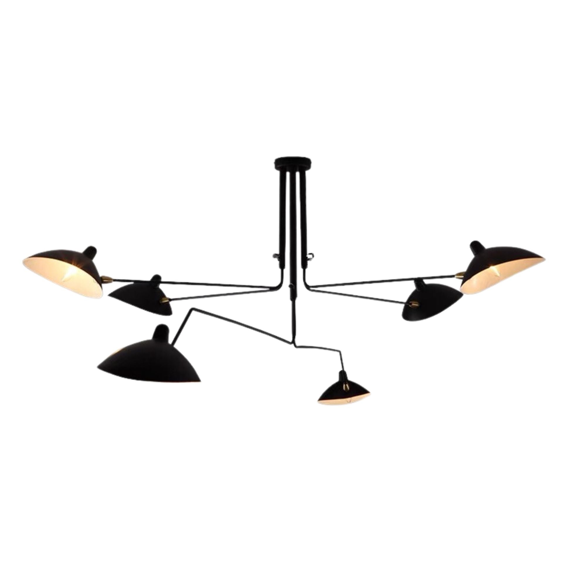 Pendant Lamp 6 arms Black E27x6 120v/60Hz