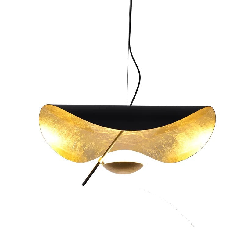 Pendant Lamp Black and Gold D24in 120v/60Hz